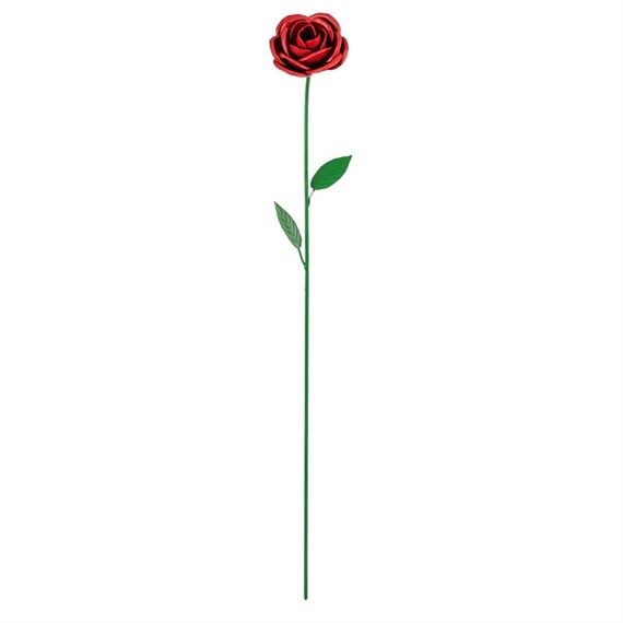 Fountasia Metal - Rose Red Flower Stake - Mini (52327)