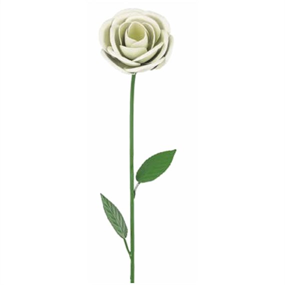 Fountasia Metal - Rose White Flower Stake - Mini (52321)