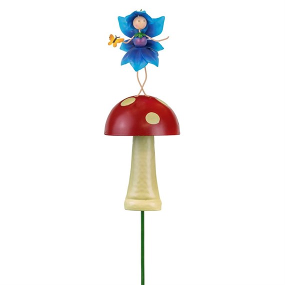 Fountasia Ornament - Fairy Toadstool Stake- Forget-Me-Not 'Phoebe' (390092)