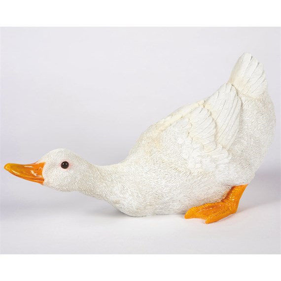 Garden Creations 39cm Sliding Duck Resin Garden Ornament (VM3016300)
