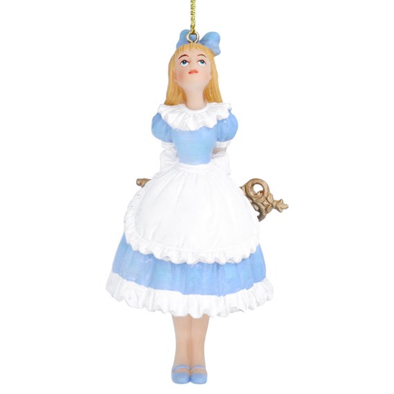 Gisela Graham Christmas Alice In Wonderland Alice with Keys Hanging Christmas Tree Decoration (16158)