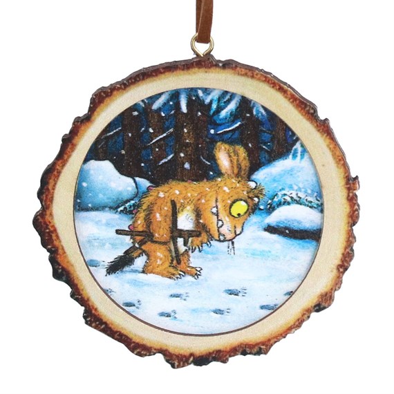 Gisela Graham Christmas The Gruffalo's Child Wood Log Hanging Christmas Tree Decoration (10544)