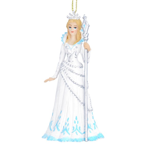 Gisela Graham Christmas White Snow Queen Hanging Christmas Tree Decoration (16141)