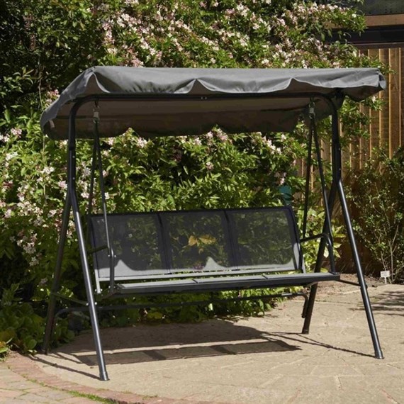 Glendale 3 Seater Textaline Hammock - Grey (GL1796)