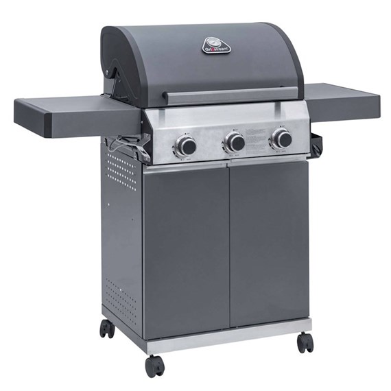 Grillstream Classic 3 Burner Barbecue Hybrid Charcoal & Gas BBQ - Matt Grey (GCH30MG)