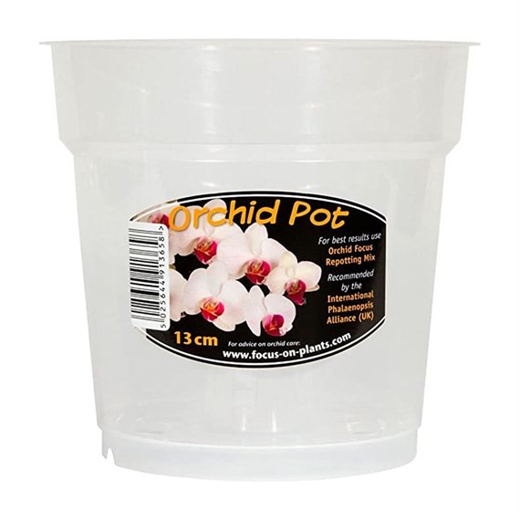 Growth Technology Clear Orchid Pot 13cm (POCL13M)