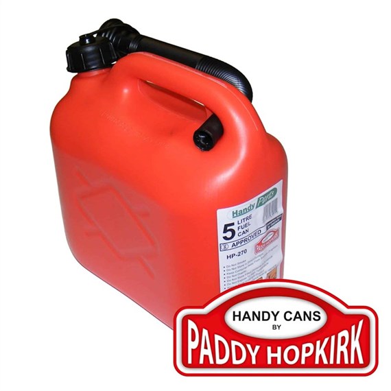 Handy Parts 5 Litre Plastic Petrol Can - Red (HP-270)
