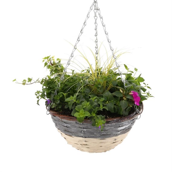 Hanging Seasonal Bedding Designer Wicker Basket 12 Inches - Summer Design 2