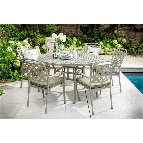 Hartman Berkeley 6 Seat Round Outdoor Garden Furniture Set with Parasol