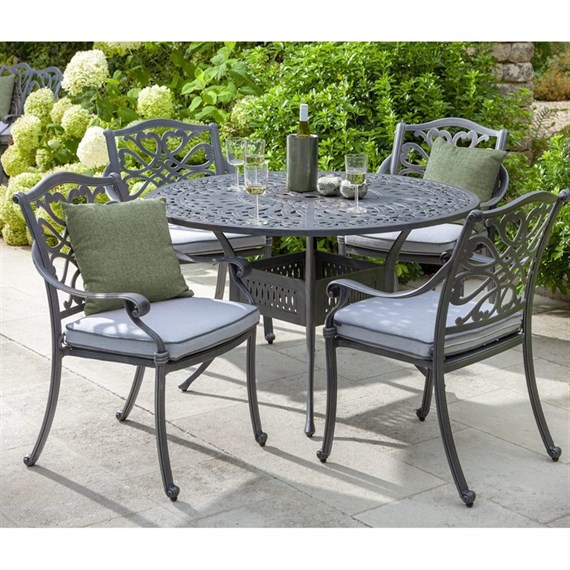 Hartman Capri 4 Seat Round Outdoor Garden Furniture Dining Set