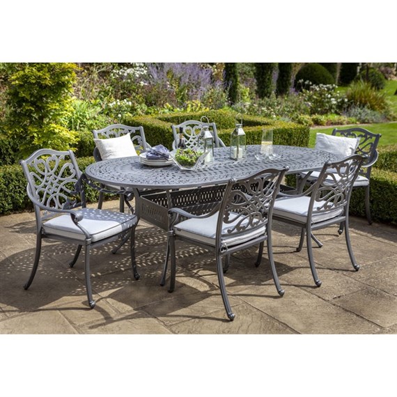 Hartman Capri 6 Seat Oval Outdoor Garden Furniture Dining Set