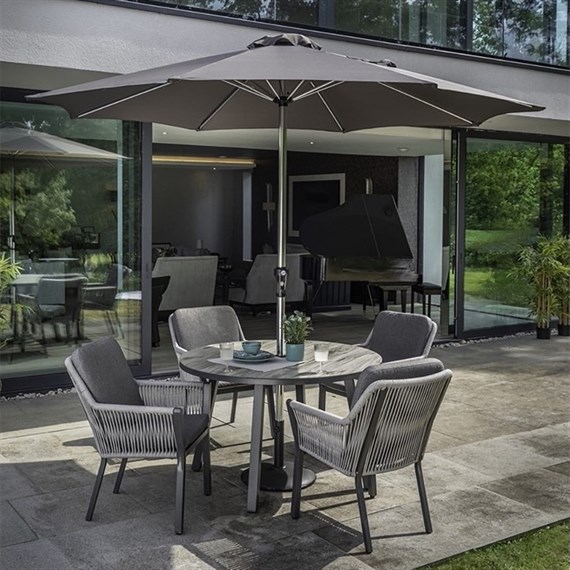 Hartman Dubai 4 Seat Round Outdoor Garden Furniture Dining Set