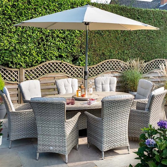Hartman Heritage Beech 8 Seat Elliptical Outdoor Garden Furniture Set