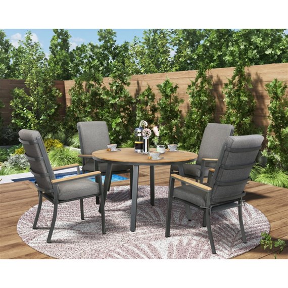 Hartman Singapore 4 Seat Round Outdoor Garden Furniture Dining Set