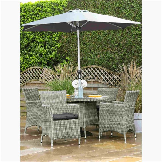 Hartman Westbury 4 Seat Outdoor Garden Furniture Set in Grey