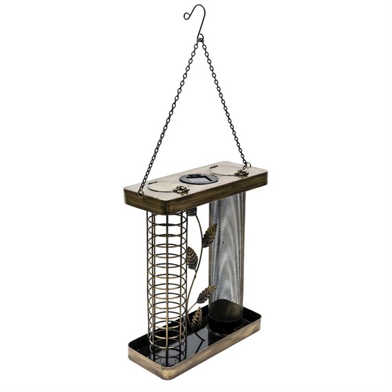 Henry Bell Solar Twin Copper Light Up LED Wild Bird Feeder (H040113)