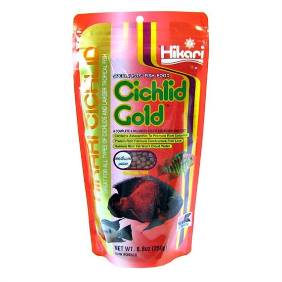 Hikari Cichlid Gold Floating Medium Pellets 250g Fish Food Aquatic