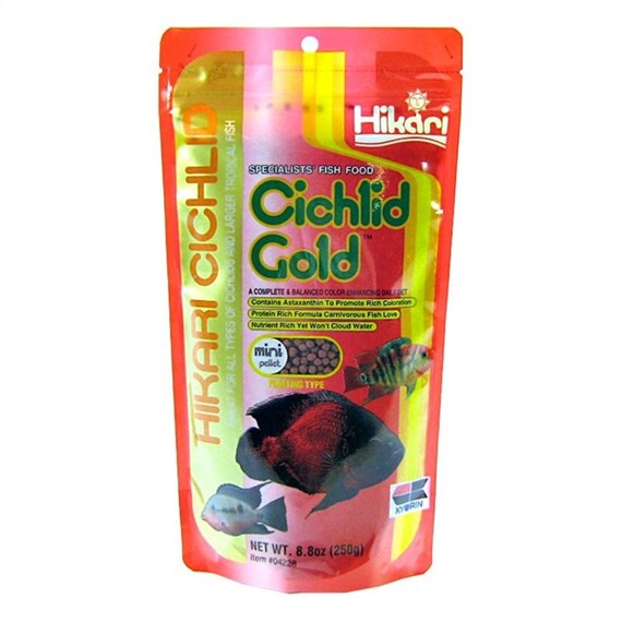Hikari Cichlid Gold Floating Mini Pellets 250g Fish Food Aquatic
