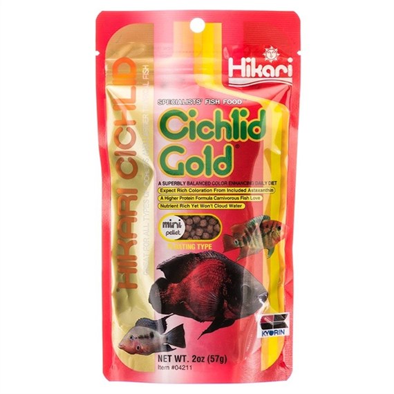 Hikari Cichlid Gold Floating Mini Pellets 57g Fish Food Aquatic