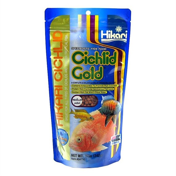 Hikari Cichlid Gold Sinking Medium 342g Fish Food Aquatic