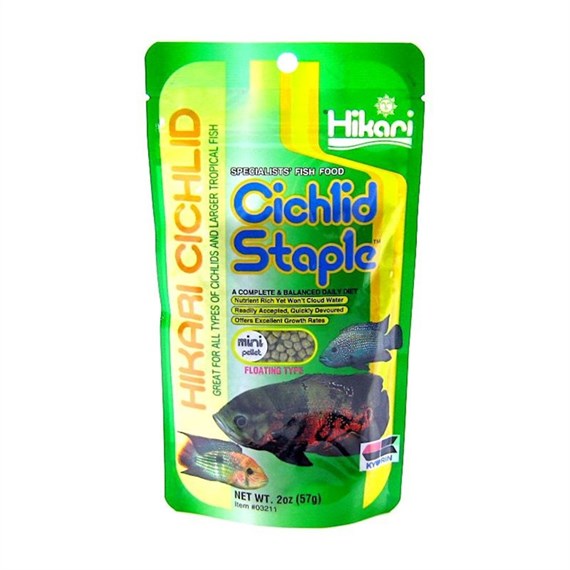 Hikari Cichlid Staple Mini Pellets 57g Fish Food Aquatic