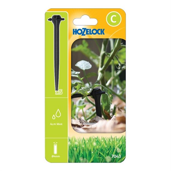 Hozelock Asta End of Line Irrigation Dripper Spikes (5 pack) (7043 0005)