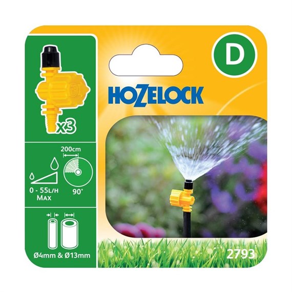 Hozelock Irrigation 90° Adjustable Vari Jet (3 pack) (2793P0000)