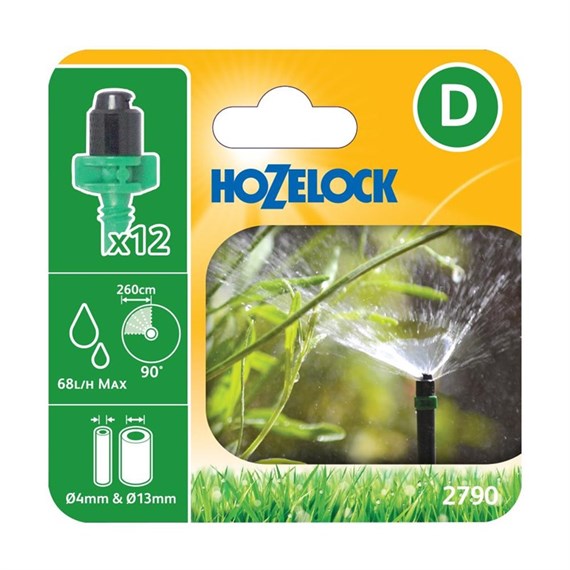 Hozelock Irrigation 90° Micro Spray Jets (12 pack) (2790 0012)