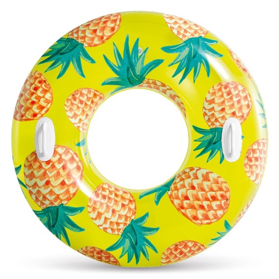 Intex Rubber Ring - Tropical Swimming Pool Pineapple Tube (56261NP)