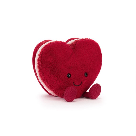 Jellycat Amuseables Arlette Heart Red Macaron Soft Toy (A4MACHR)