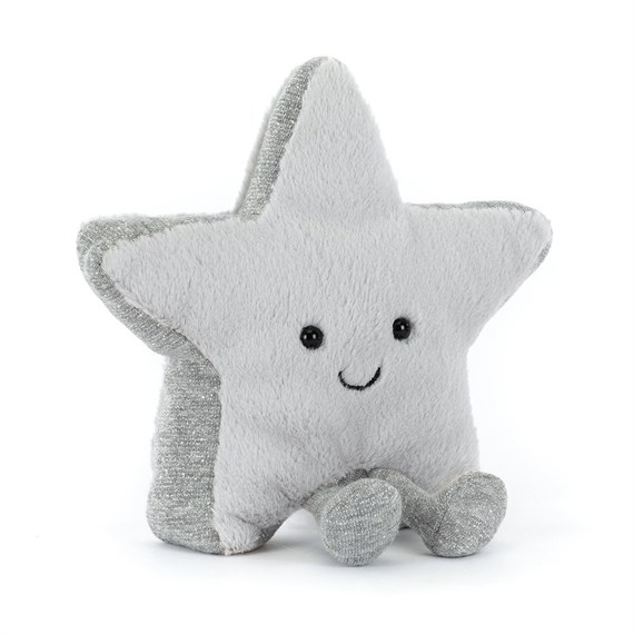 Jellycat Amuseables Silver Star Christmas Soft Toy (A6STS)