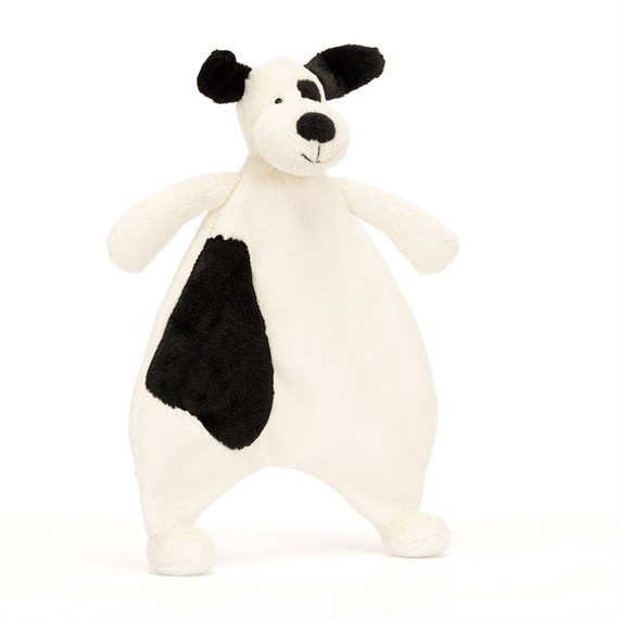 Jellycat Bashful Black & Cream Puppy Comforter Soft Toy (CMF4BCP)