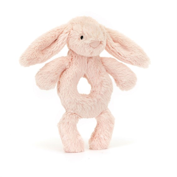 Jellycat Bashful Blush Bunny Ring Rattle Soft Toy (BRR4BLU)