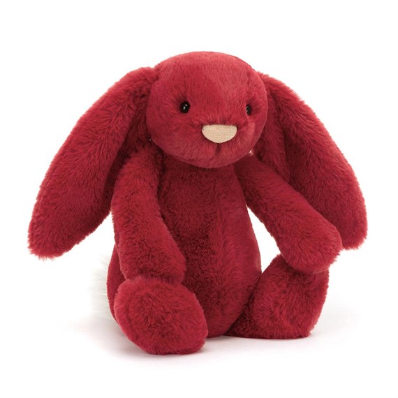 Jellycat Bashful Luxe Bunny Scarlett Medium Christmas Soft Toy (BAS3SCA)