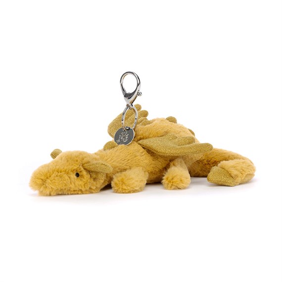 Jellycat Golden Dragon Bag Charm Soft Toy (GLD4BC)