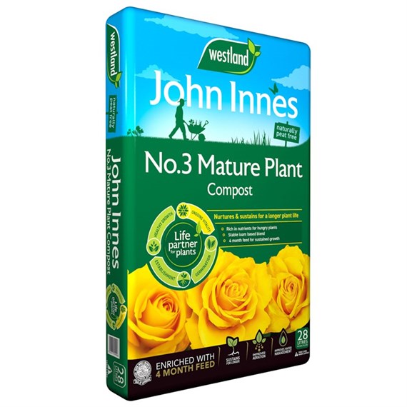 John Innes Peat Free No 3 Mature Plant Compost 28L (10300075)