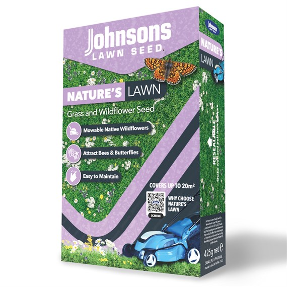 Johnsons Nature's Grass Lawn Seed with Wildflowers 400g (JNAT400)