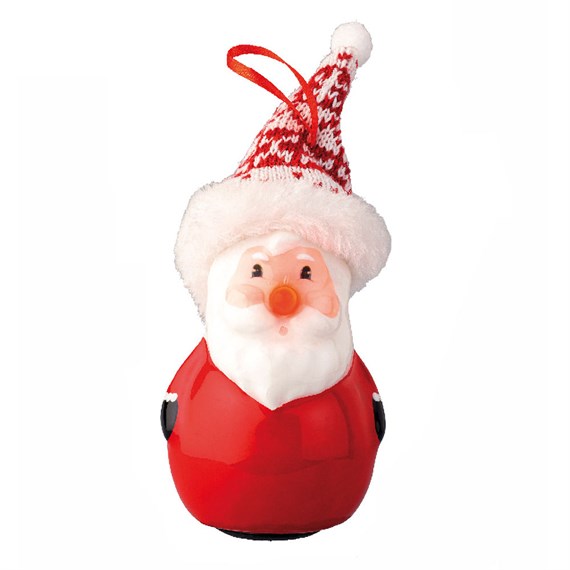 Kaemingk 10cm LED Light Up Christmas Hanging Decoration - Santa (488680)
