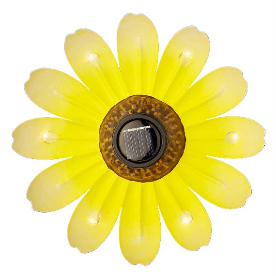 Kaemingk 14cm Solar Garden Flower Light - Yellow (894882)