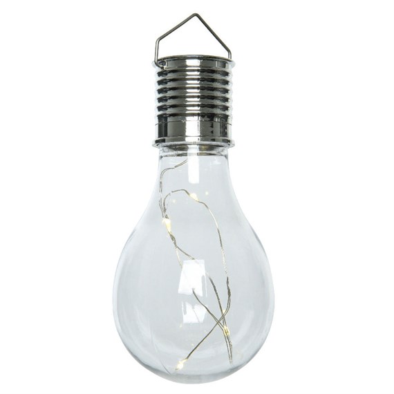 Kaemingk 14cm Solar Garden Hanging Lightbulb Light (895595)