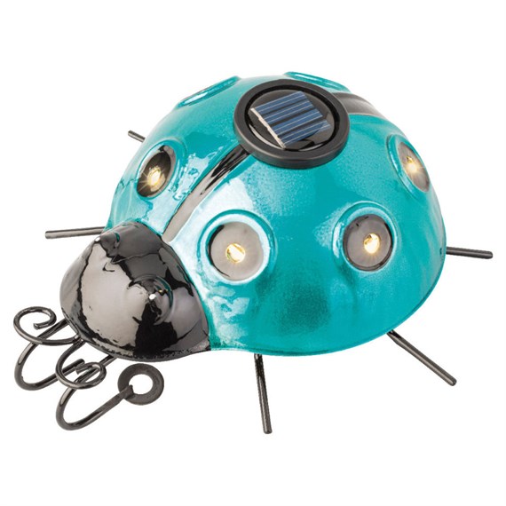 Kaemingk 15cm Solar Garden Light Ladybird - Blue (897869)