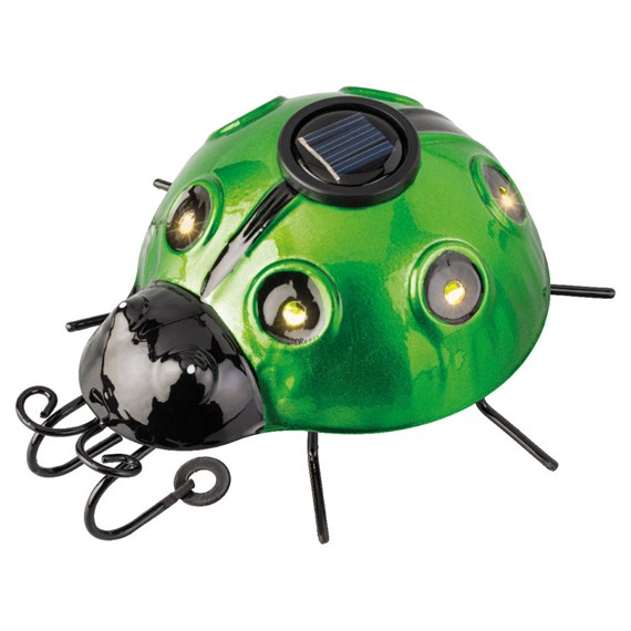 Kaemingk 15cm Solar Garden Light Ladybird - Green (897869)