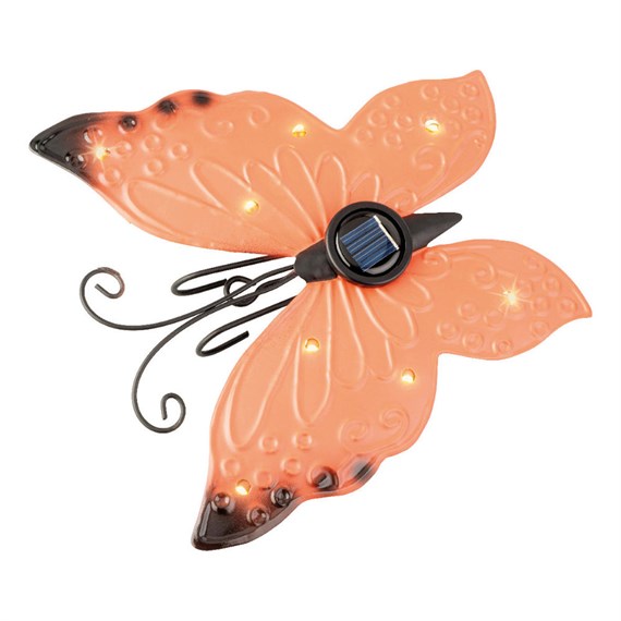 Kaemingk 18cm Solar Garden Light Butterfly - Orange (897867)