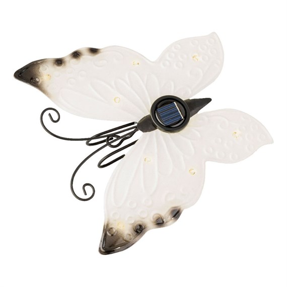 Kaemingk 18cm Solar Garden Light Butterfly - White (897867)