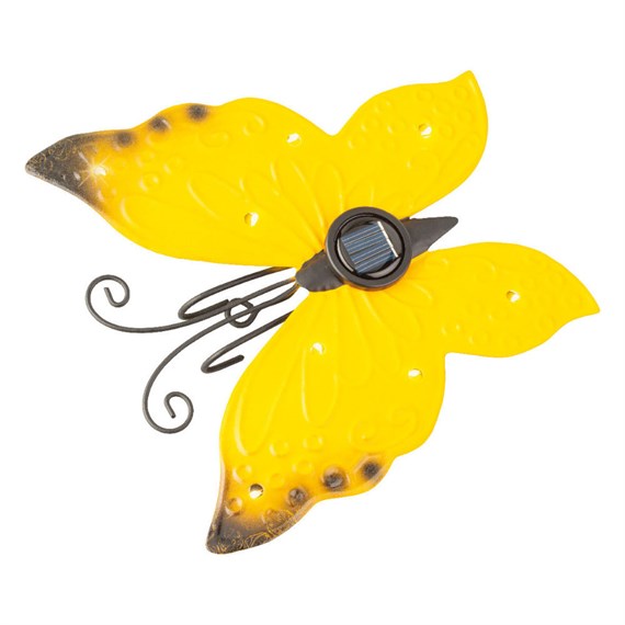 Kaemingk 18cm Solar Garden Light Butterfly - Yellow (897867)