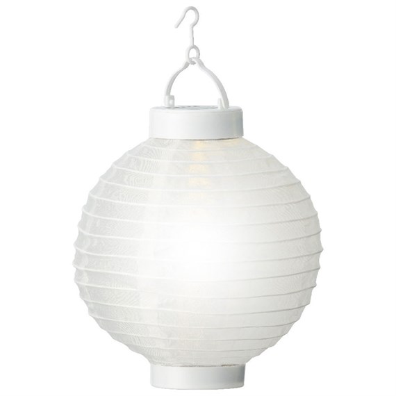 Kaemingk 20cm Solar Nylon Lantern Light - White (894757)