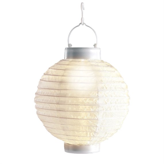 Kaemingk 23cm Solar Nylon Lantern Light - White (894799)