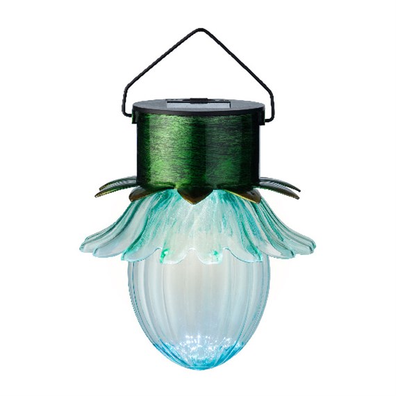 Kaemingk 35cm Solar Bulb Hanging Garden Light - Blue (892042)