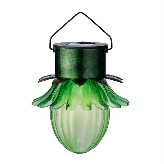 Kaemingk 35cm Solar Bulb Hanging Garden Light - Green (892042)