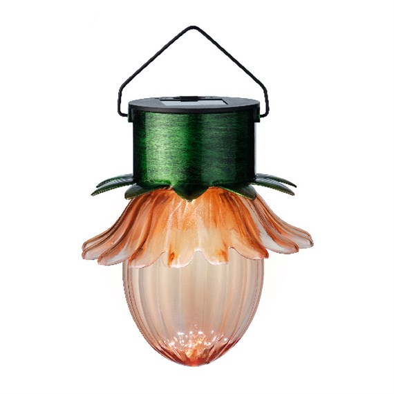 Kaemingk 35cm Solar Bulb Hanging Garden Light - Orange (892042)
